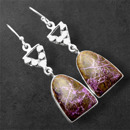 Natural Purpurite - South Africa Earrings E-1094 SDE86225