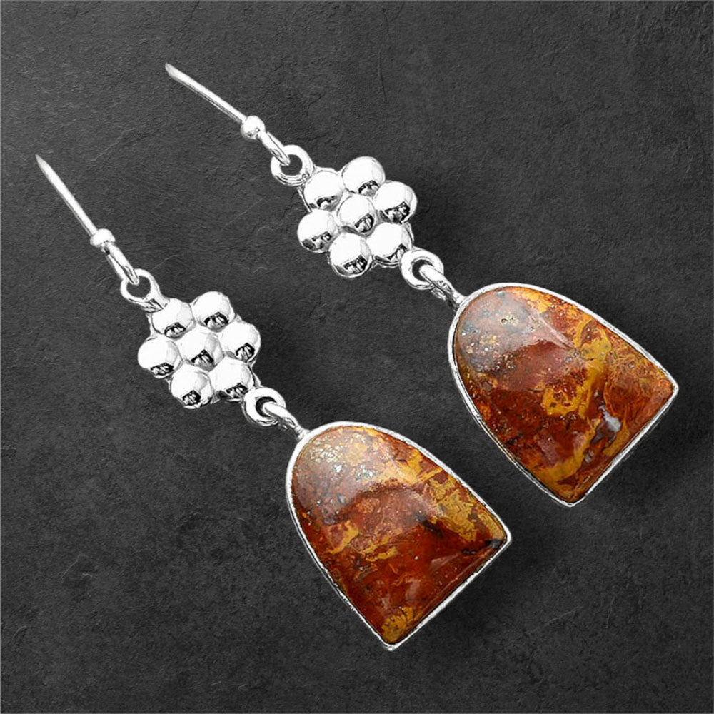 Natural Rare Cady Mountain Agate Earrings E-1094 SDE86234