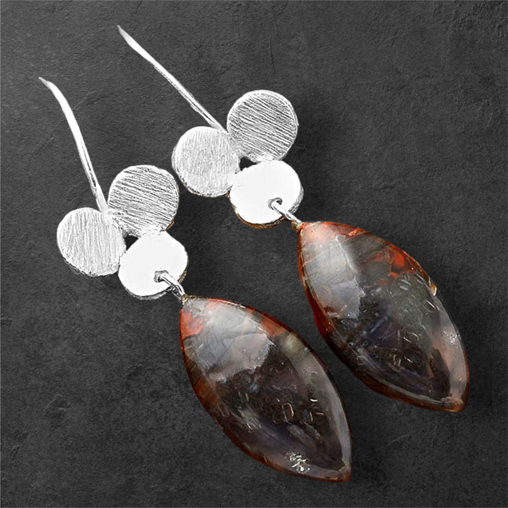 Natural Tube Agate - Turkish Earrings E-1094 SDE86238