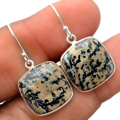 Natural Russian Honey Dendrite Opal Earrings E-1001 SDE86242