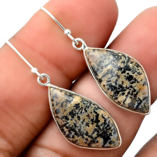 Natural Russian Honey Dendrite Opal Earrings E-1001 SDE86256