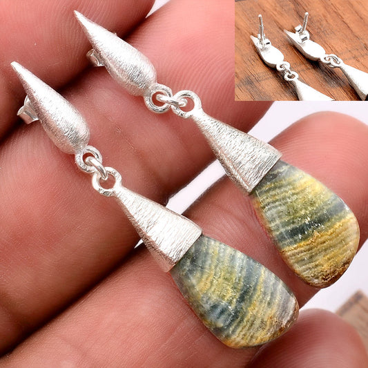 Natural Blue Aragonite Earrings E-1198 SDE86258