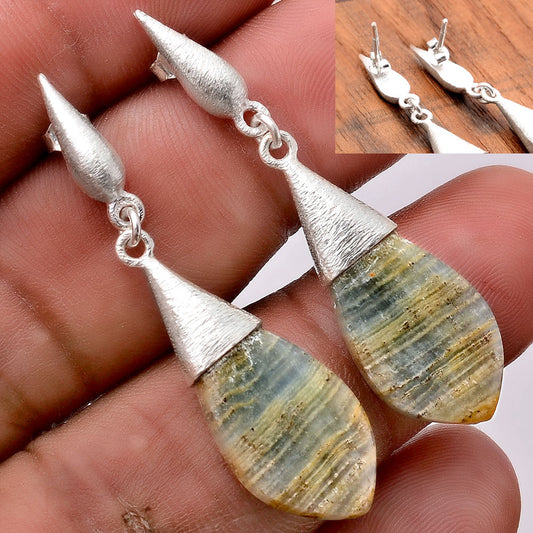 Natural Blue Aragonite Earrings E-1198 SDE86262