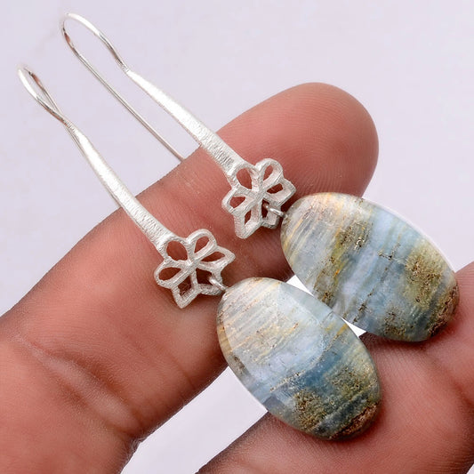 Natural Blue Aragonite Earrings E-1205 SDE86278