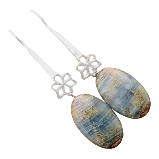 Natural Blue Aragonite Earrings E-1205 SDE86278