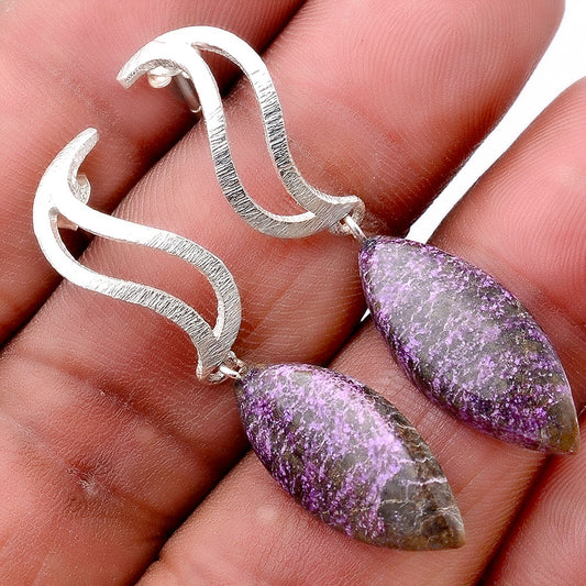 Natural Purpurite - South Africa Earrings E-1204 SDE86282