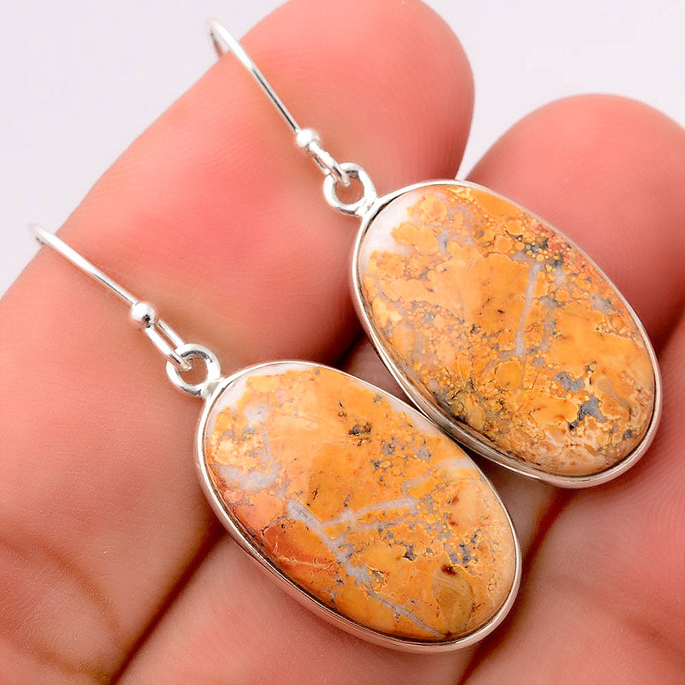 Natural Maligano Jasper - Indonesia Earrings E-1001 SDE86285