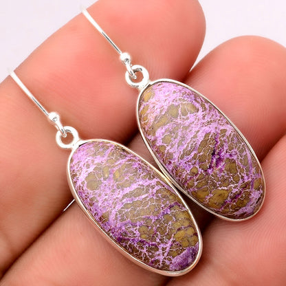 Natural Purpurite - South Africa Earrings E-1001 SDE86292