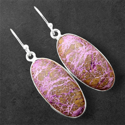 Natural Purpurite - South Africa Earrings E-1001 SDE86292