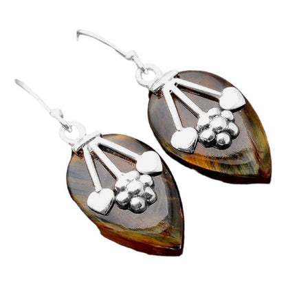 Natural Blue Tiger Eye Earrings E-1233 SDE86295