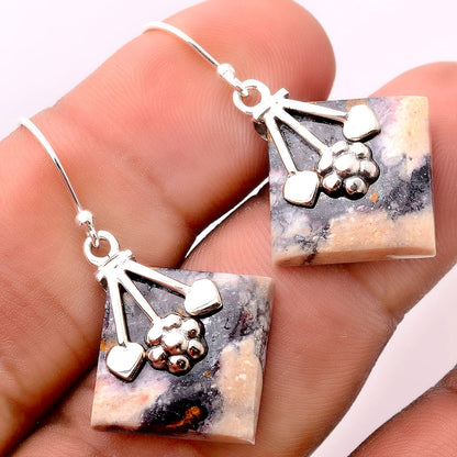 Natural Indian Blanket Jasper Earrings E-1233 SDE86298