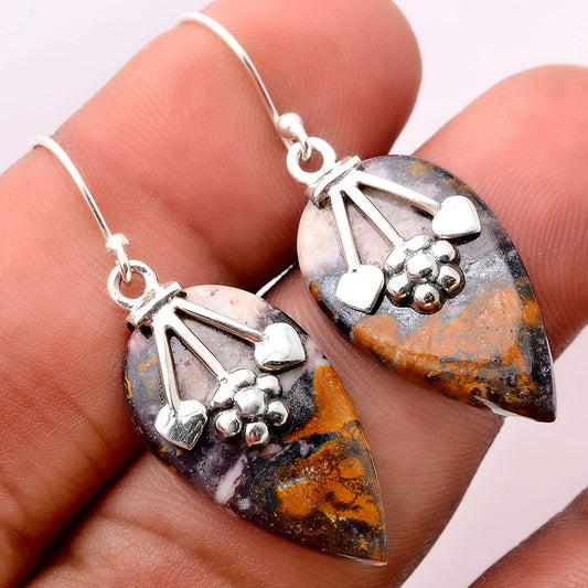 Natural Indian Blanket Jasper Earrings E-1233 SDE86299