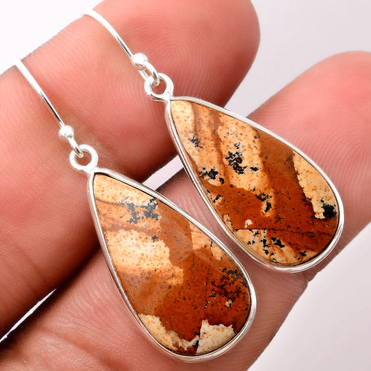 Natural Picture Jasper Earrings E-1001 SDE86356