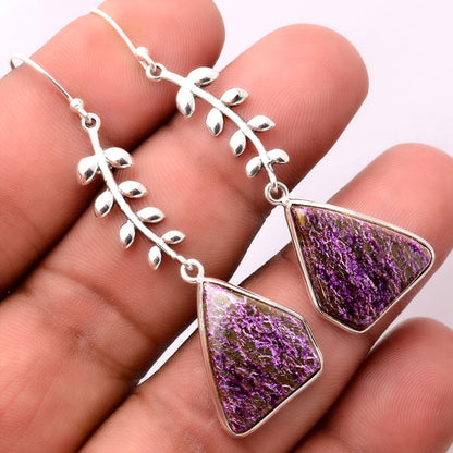 Natural Purpurite - South Africa Earrings E-1238 SDE86361