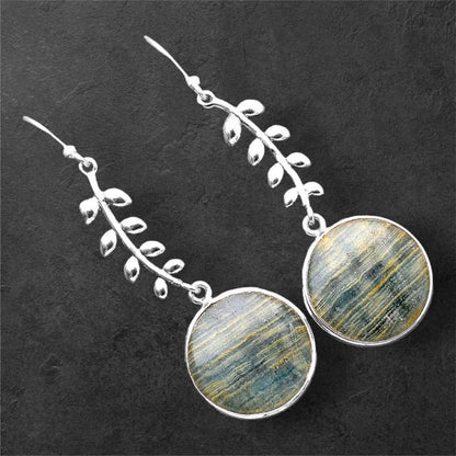 Natural Blue Aragonite Earrings E-1238 SDE86363