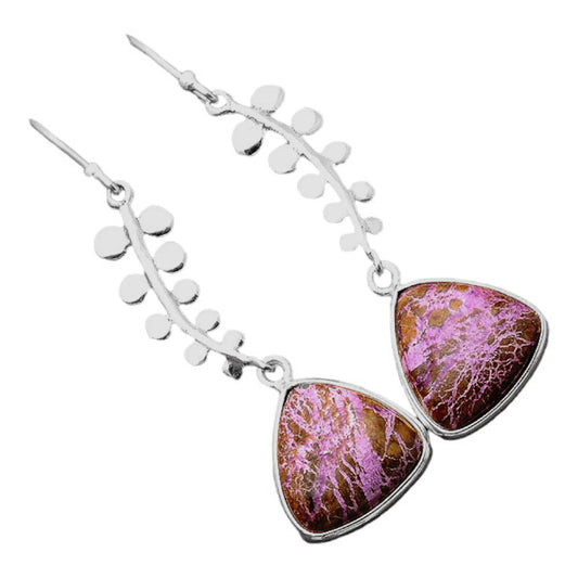 Natural Purpurite - South Africa Earrings E-1238 SDE86390