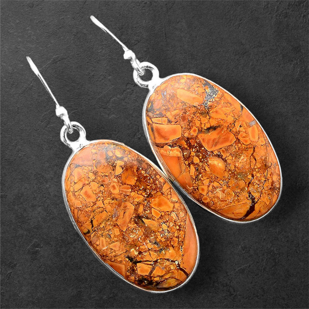 Natural Maligano Jasper - Indonesia Earrings E-1001 SDE86427