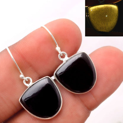 Natural Tektite - Greek Earrings E-1001 SDE86449