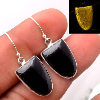 Natural Tektite - Greek Earrings E-1001 SDE86451