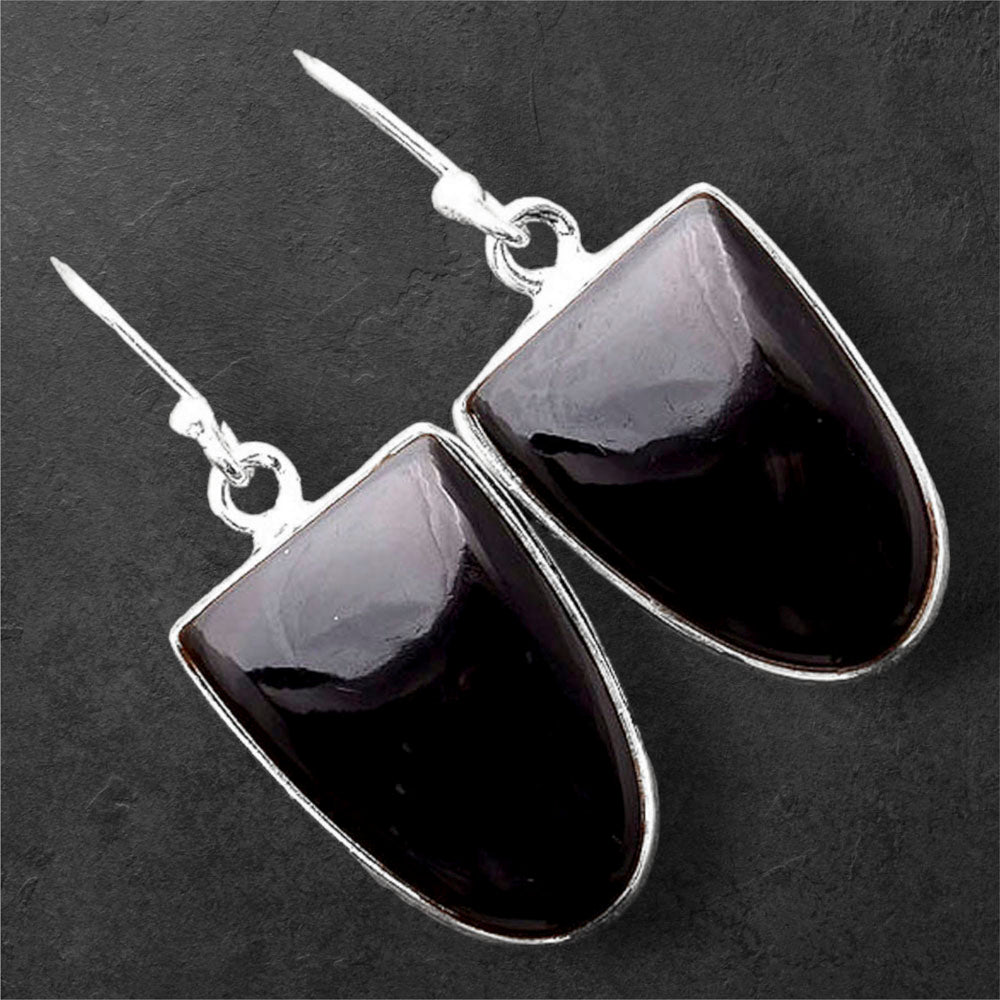 Natural Tektite - Greek Earrings E-1001 SDE86451