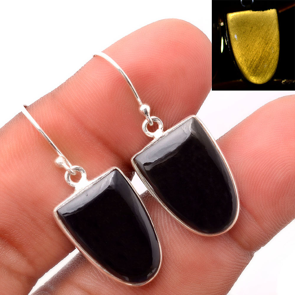 Natural Tektite - Greek Earrings E-1001 SDE86453