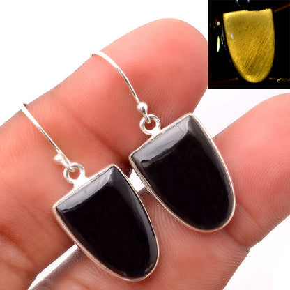 Natural Tektite - Greek Earrings E-1001 SDE86453