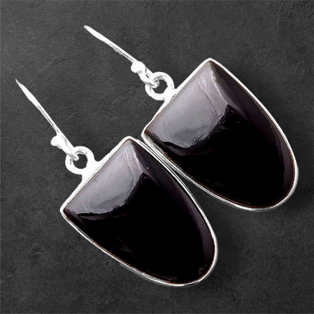 Natural Tektite - Greek Earrings E-1001 SDE86453