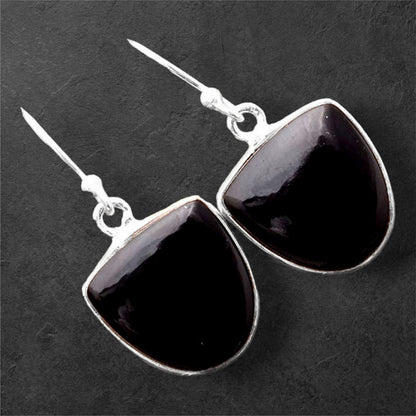 Natural Tektite - Greek Earrings E-1001 SDE86455