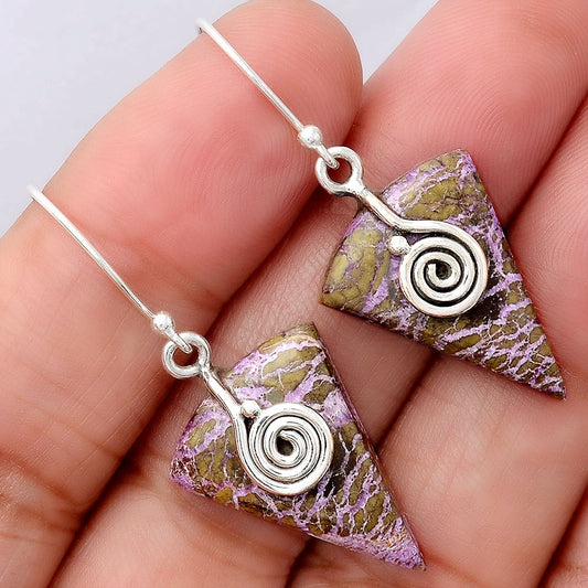 Natural Purpurite - South Africa Earrings E-1137 SDE86460