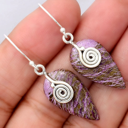 Natural Purpurite - South Africa Earrings E-1137 SDE86461