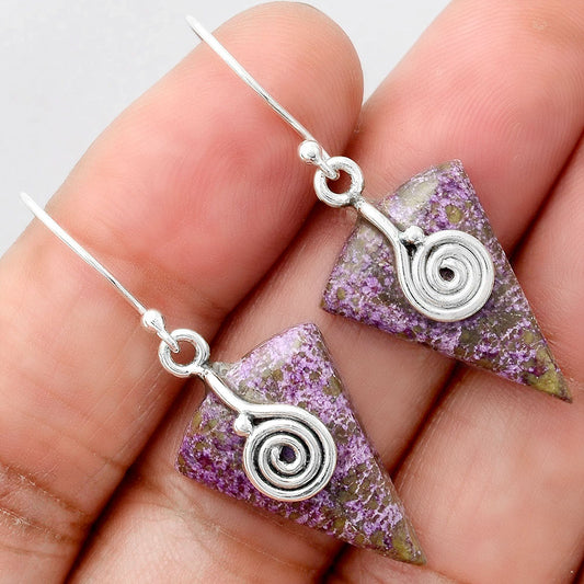 Natural Purpurite - South Africa Earrings E-1137 SDE86463