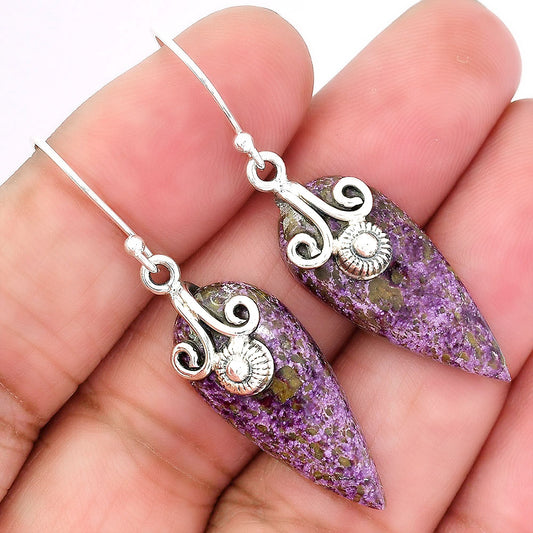 Natural Purpurite - South Africa Earrings E-1137 SDE86467