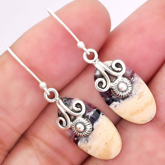 Natural Indian Blanket Jasper Earrings E-1137 SDE86469