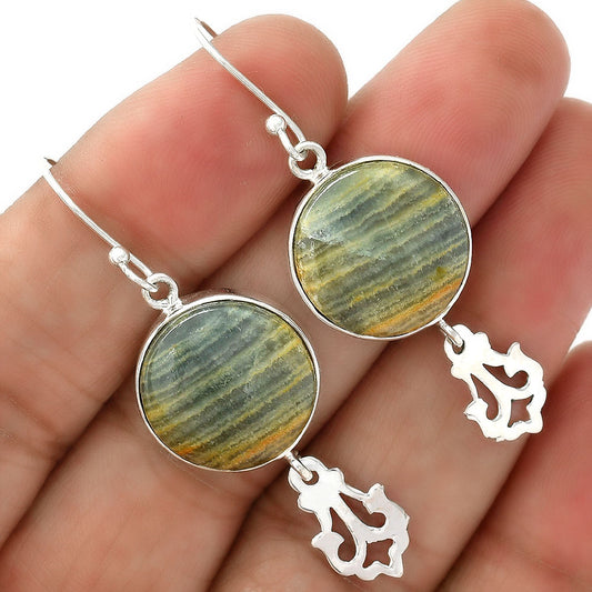 Natural Blue Aragonite Earrings E-1079 SDE86485