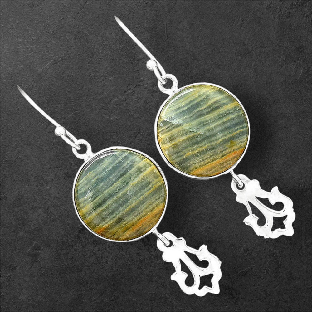 Natural Blue Aragonite Earrings E-1079 SDE86485
