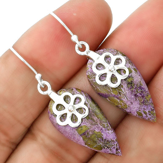 Natural Purpurite - South Africa Earrings E-1137 SDE86490