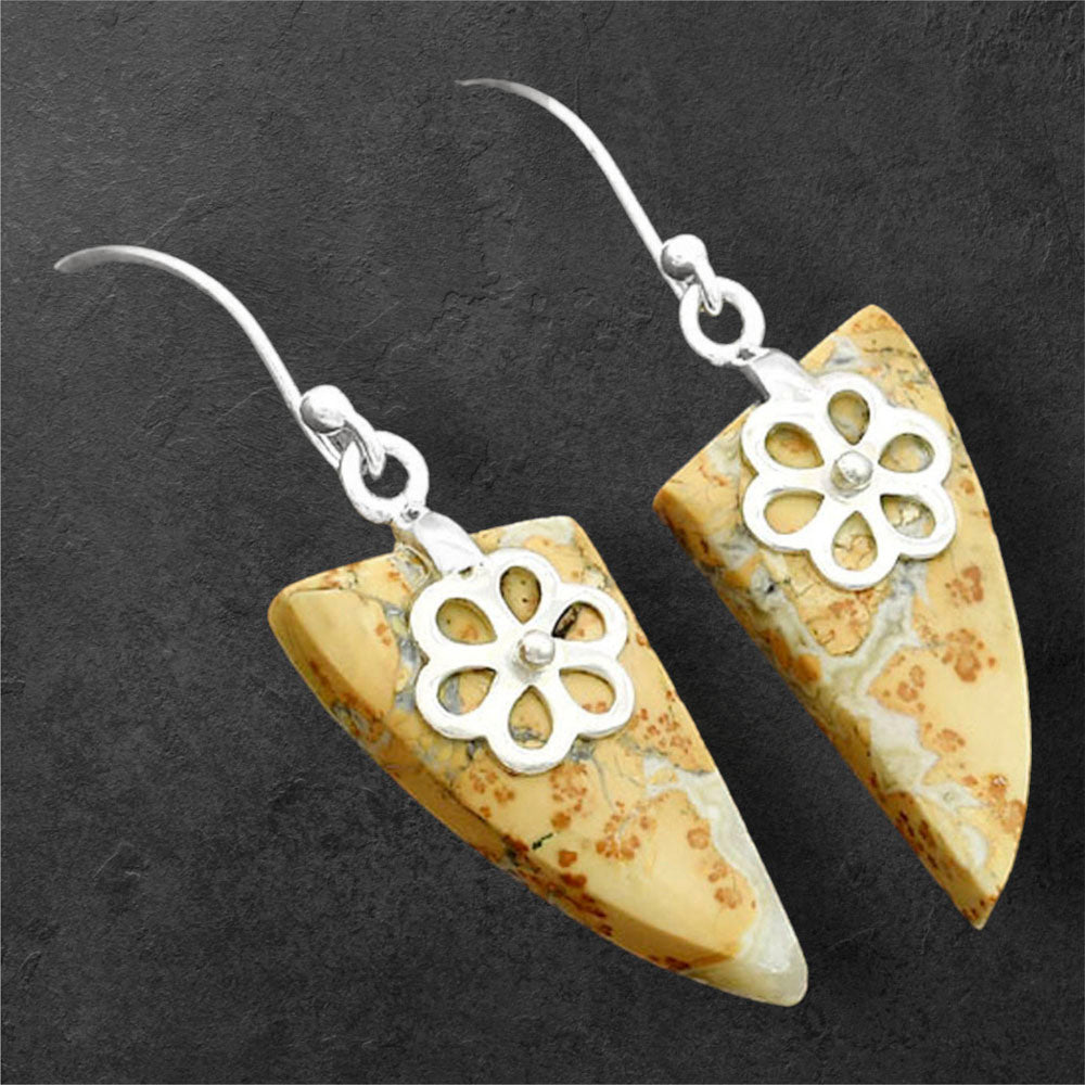 Natural Maligano Jasper - Indonesia Earrings E-1137 SDE86493