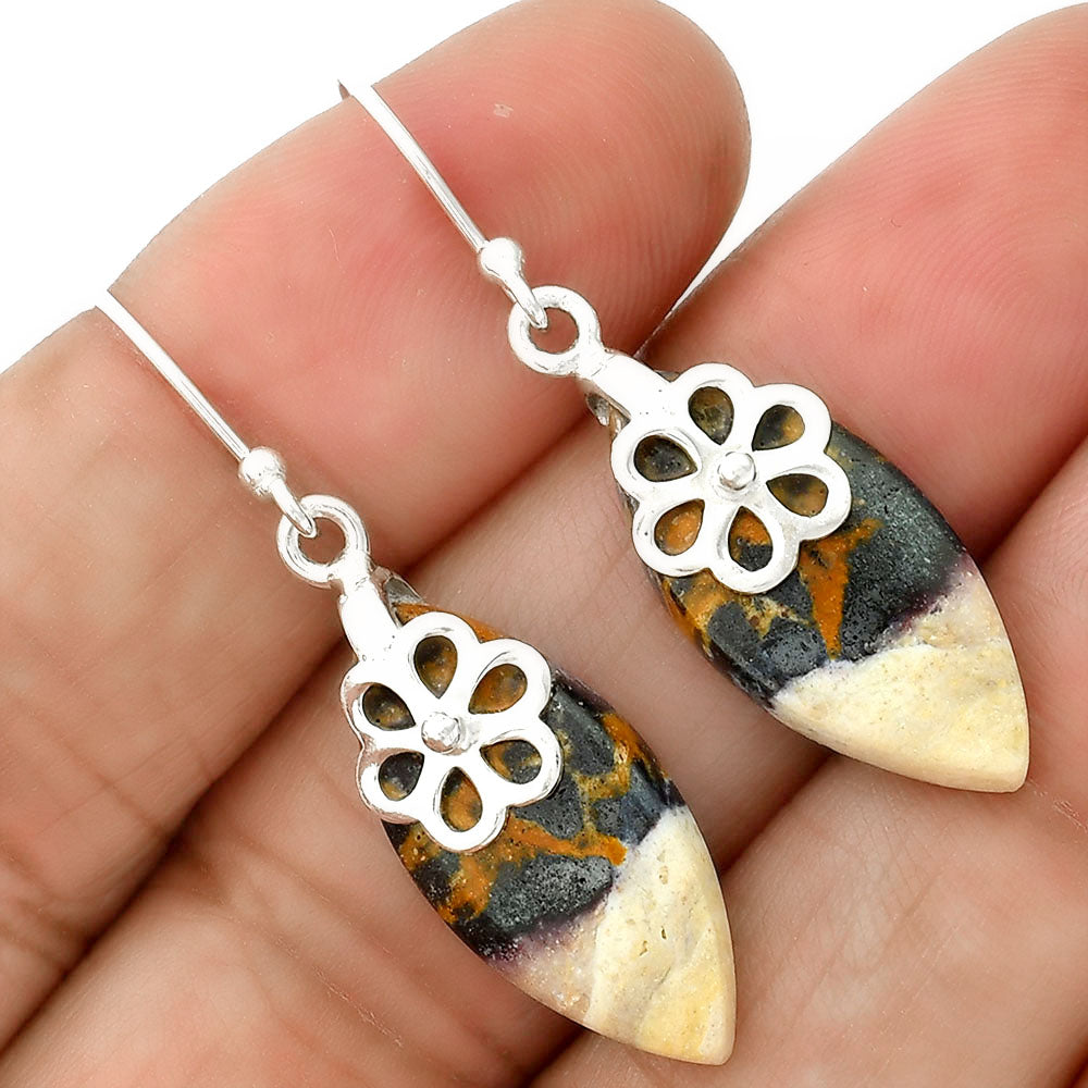 Natural Indian Blanket Jasper Earrings E-1137 SDE86497