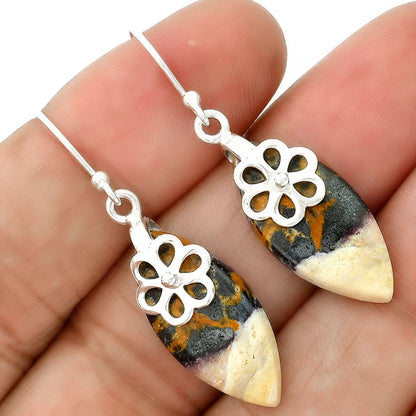 Natural Indian Blanket Jasper Earrings E-1137 SDE86497