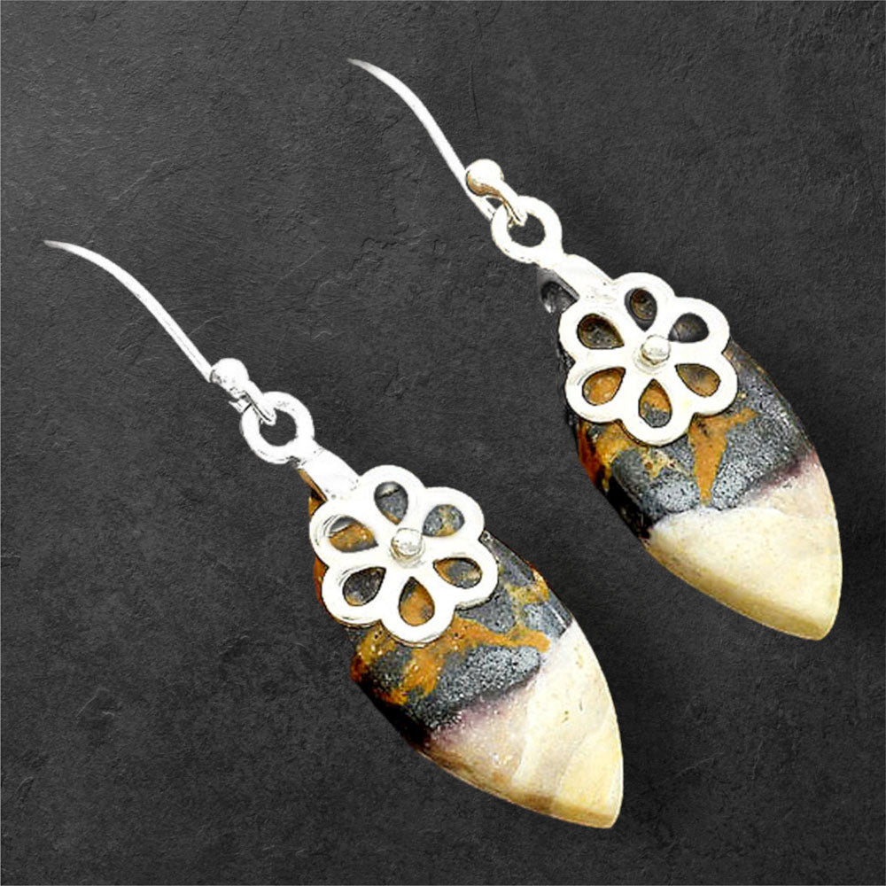 Natural Indian Blanket Jasper Earrings E-1137 SDE86497