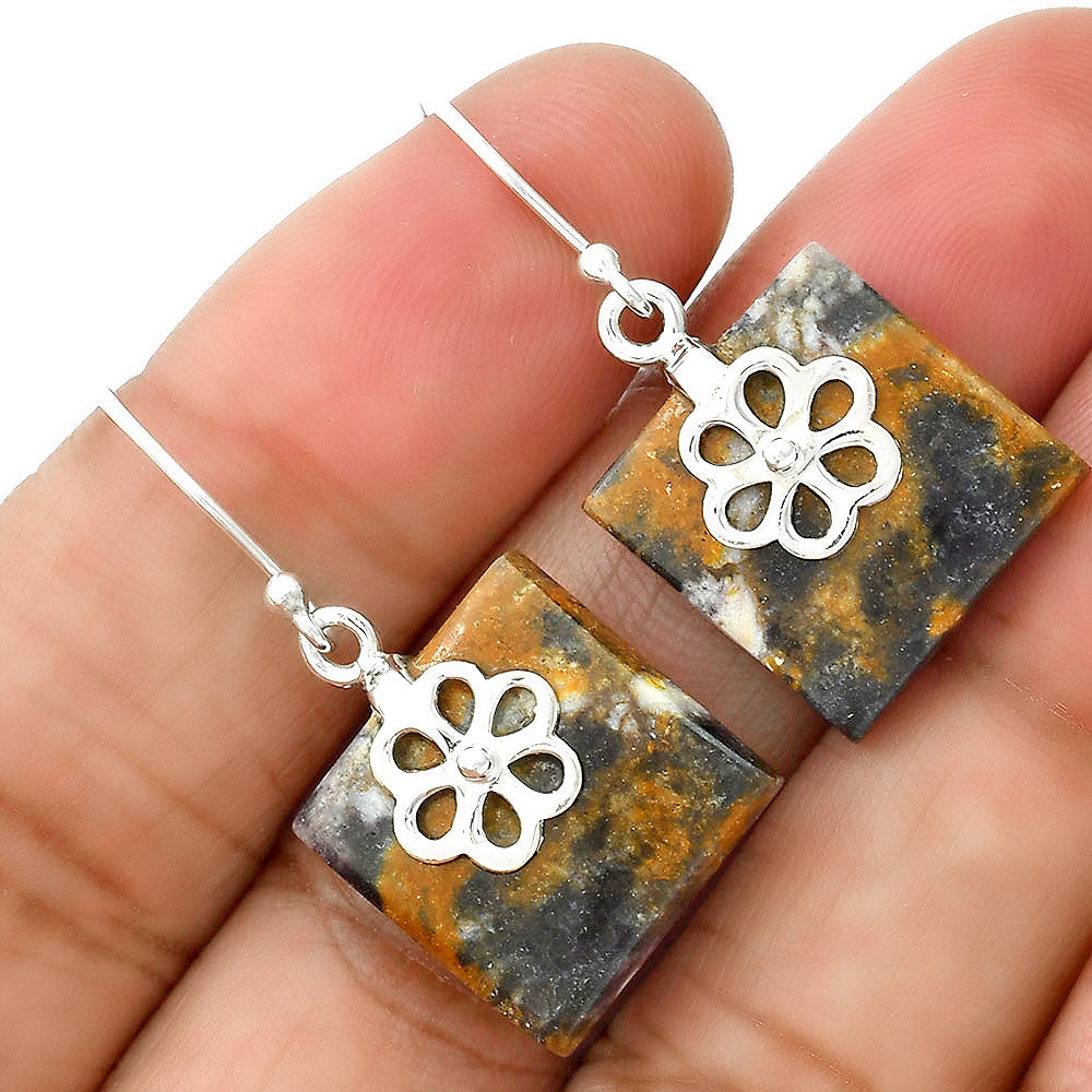 Natural Indian Blanket Jasper Earrings E-1137 SDE86501