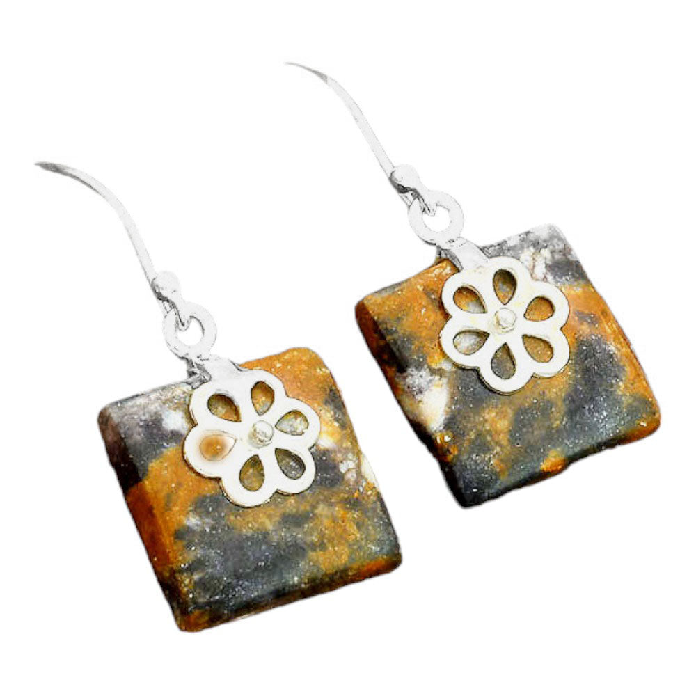 Natural Indian Blanket Jasper Earrings E-1137 SDE86501