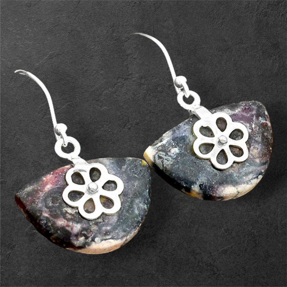 Natural Indian Blanket Jasper Earrings E-1137 SDE86505