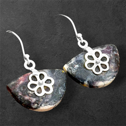 Natural Indian Blanket Jasper Earrings E-1137 SDE86505
