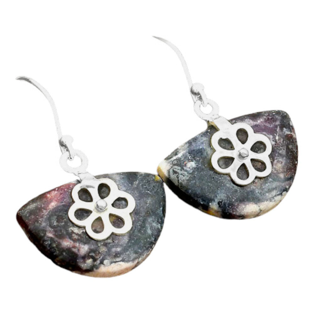 Natural Indian Blanket Jasper Earrings E-1137 SDE86505