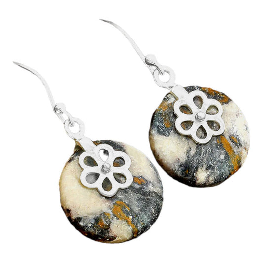 Natural Indian Blanket Jasper Earrings E-1137 SDE86508