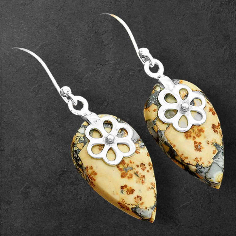 Natural Maligano Jasper - Indonesia Earrings E-1137 SDE86509