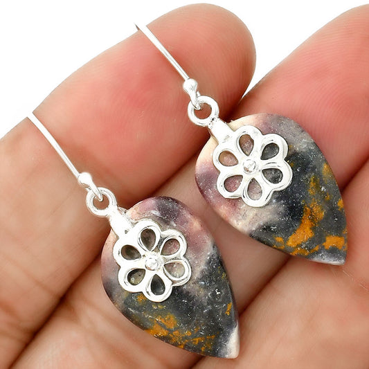 Natural Indian Blanket Jasper Earrings E-1137 SDE86511