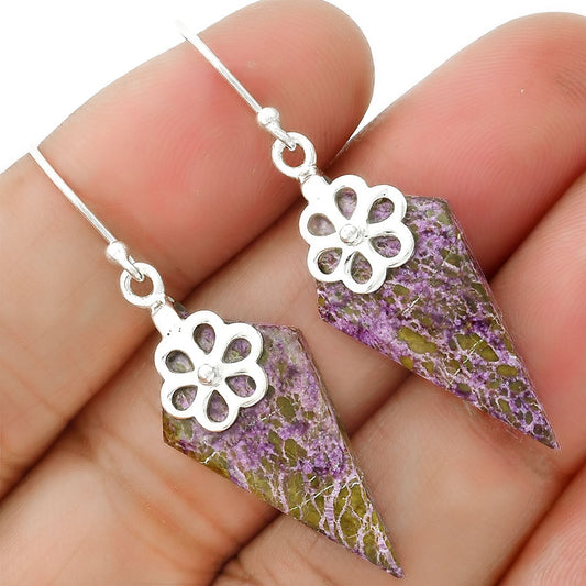 Natural Purpurite - South Africa Earrings E-1137 SDE86512