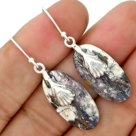 Natural Indian Blanket Jasper Earrings E-1137 SDE86518